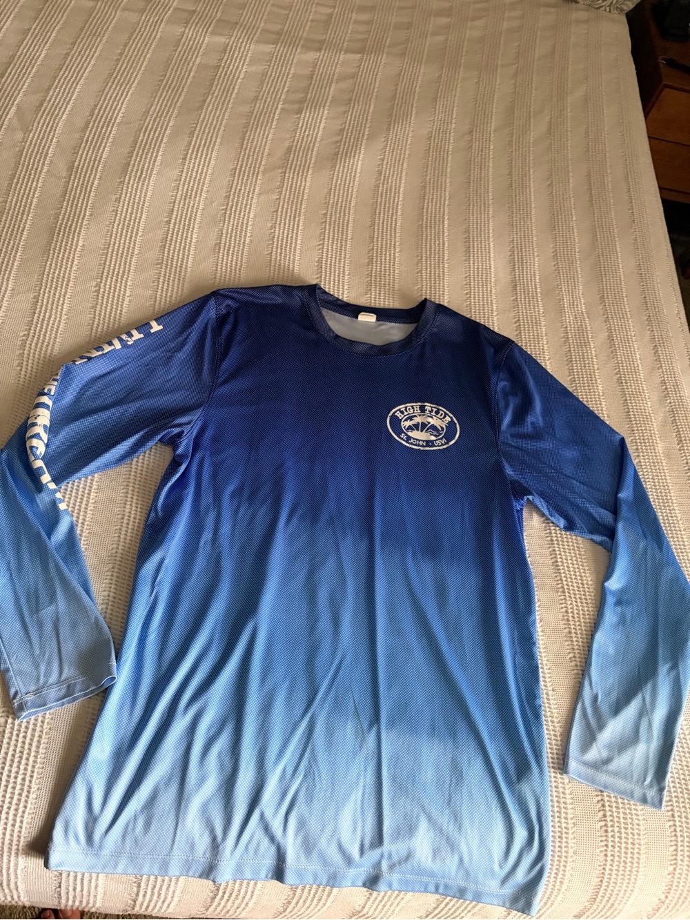 Blue Gradient Long Sleeve Performance Tee, St. John